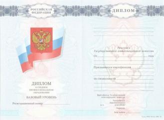 Диплом техникума - колледжа с 2008 по 2010 год